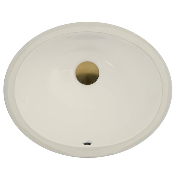 Nantucket Sinks 13 Inch X 10 Inch Undermount Ceramic Sink In Bisque UM-13x10-B - main